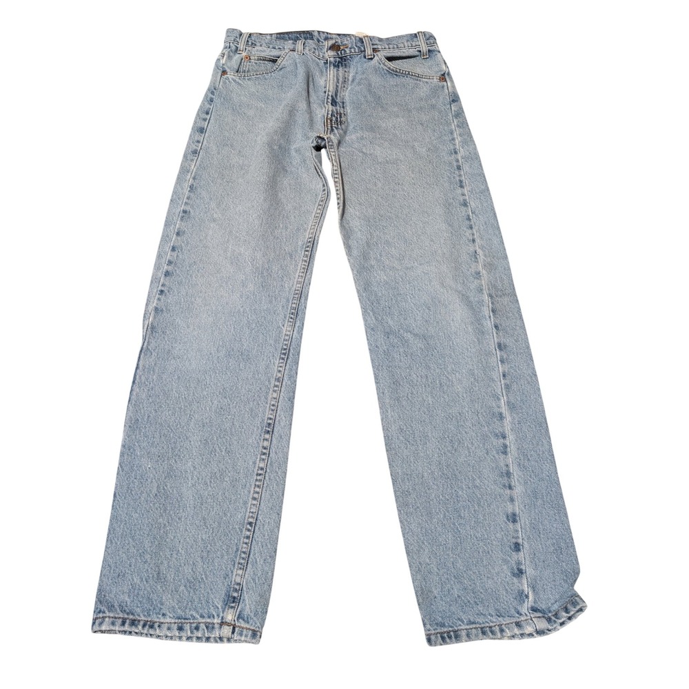 Levis 505 Jeans Mens 34x30 Blue Orange Tab Regular Straight Vintage 90s